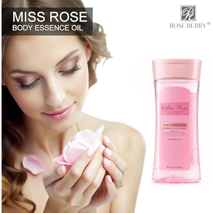 Rose Bery - Body Essence Oil, Anti Wrinkle & Moisturizing, Roughness & Irritation & Dryness, Tightness, 200 ML, Model RB-BO0956 - Image 2